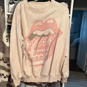 American Eagle Outfitters Pink Graphic Sweatshirt